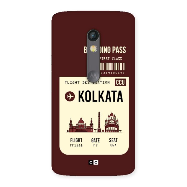 Kolkata Boarding Pass Back Case for Moto X Play