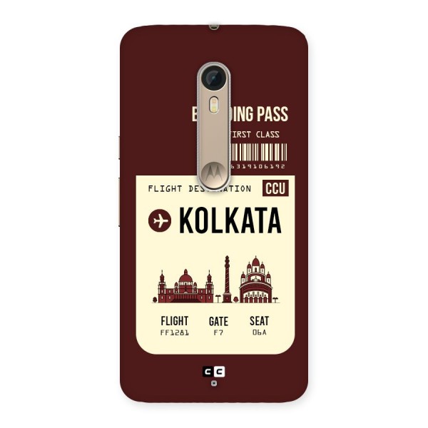 Kolkata Boarding Pass Back Case for Motorola Moto X Style