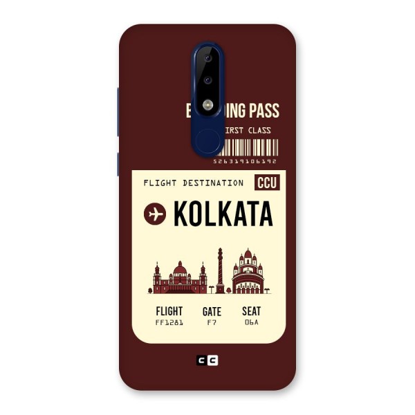 Kolkata Boarding Pass Back Case for Nokia 5.1 Plus