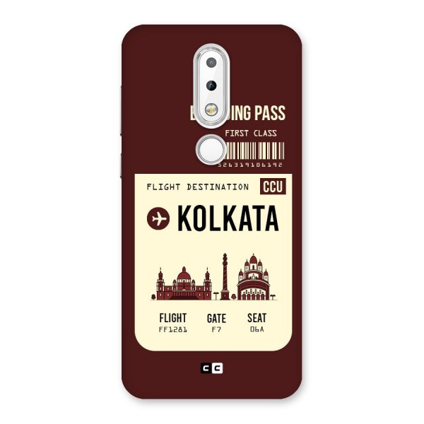 Kolkata Boarding Pass Back Case for Nokia 6.1 Plus