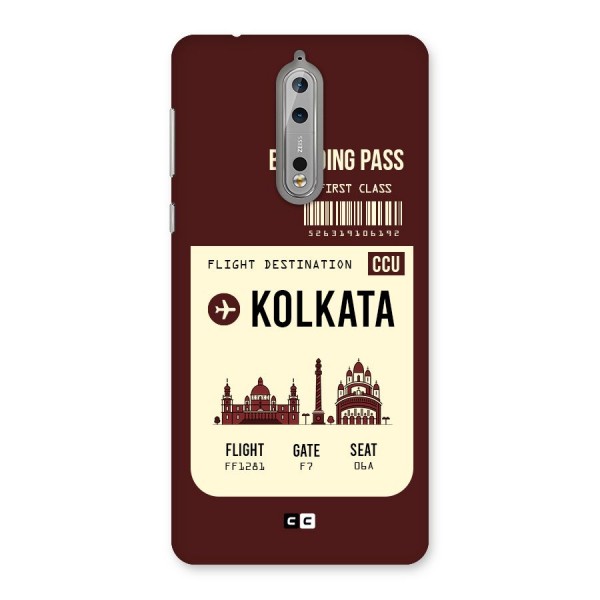 Kolkata Boarding Pass Back Case for Nokia 8