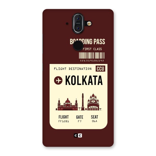 Kolkata Boarding Pass Back Case for Nokia 8 Sirocco