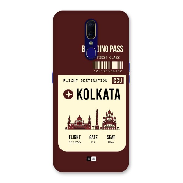 Kolkata Boarding Pass Back Case for Oppo A9