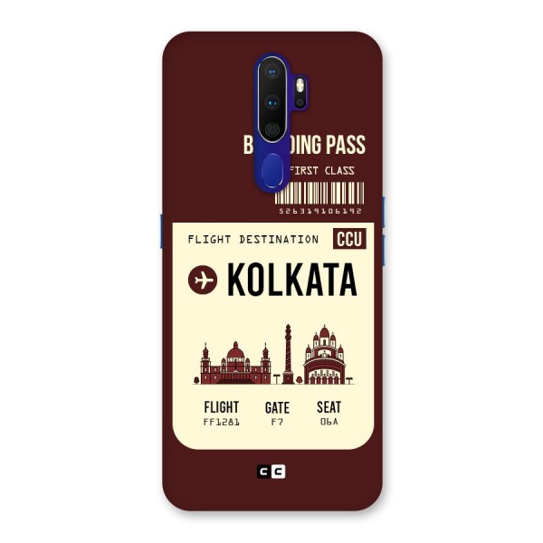 Kolkata Boarding Pass Back Case for Oppo A9 (2020)