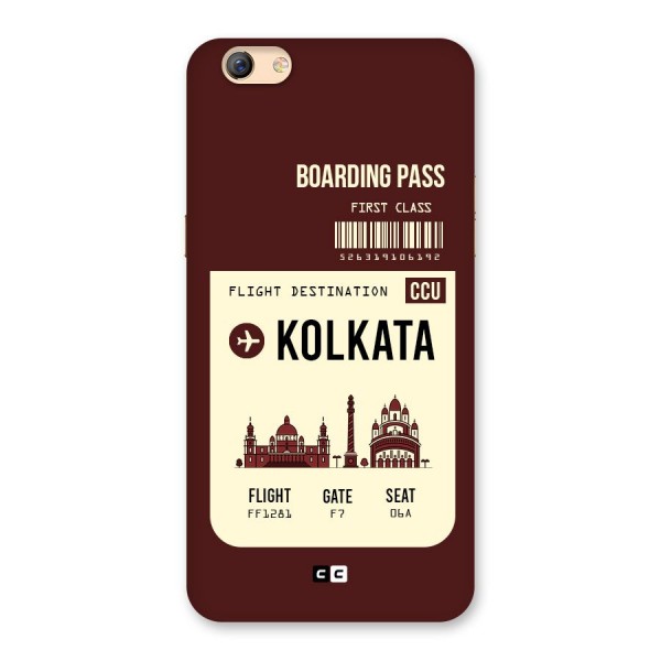 Kolkata Boarding Pass Back Case for Oppo F3 Plus