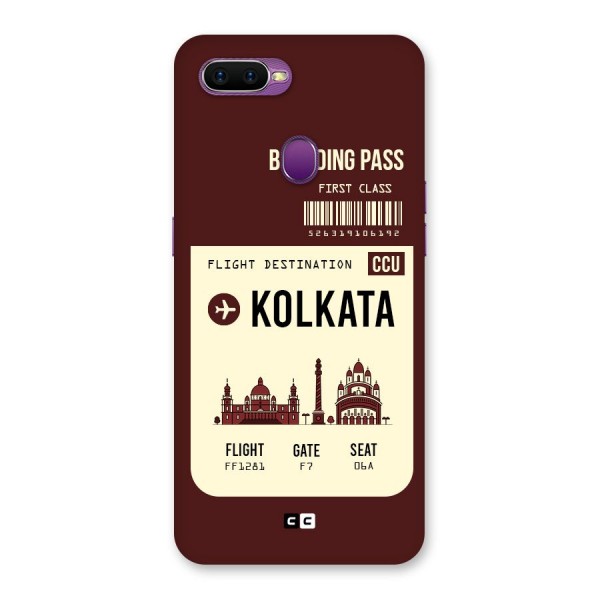 Kolkata Boarding Pass Back Case for Oppo F9