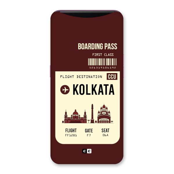 Kolkata Boarding Pass Back Case for Oppo Find X