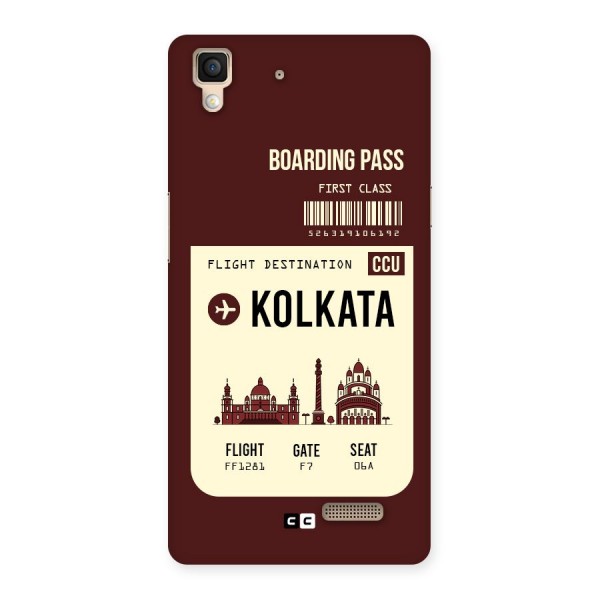 Kolkata Boarding Pass Back Case for Oppo R7