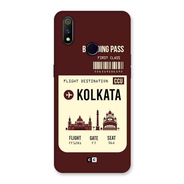 Kolkata Boarding Pass Back Case for Realme 3 Pro