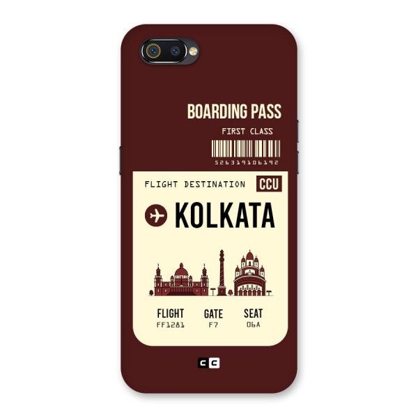 Kolkata Boarding Pass Back Case for Realme C2