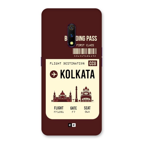 Kolkata Boarding Pass Back Case for Realme X