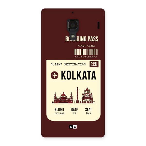 Kolkata Boarding Pass Back Case for Redmi 1S
