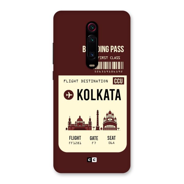 Kolkata Boarding Pass Back Case for Redmi K20