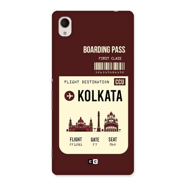 Kolkata Boarding Pass Back Case for Sony Xperia M4
