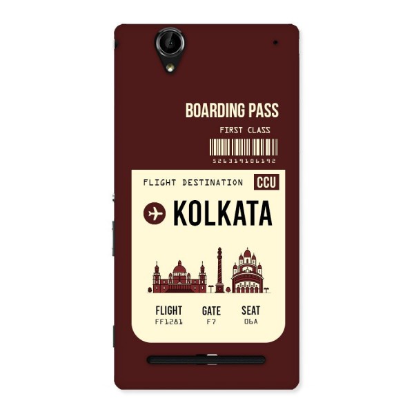 Kolkata Boarding Pass Back Case for Sony Xperia T2