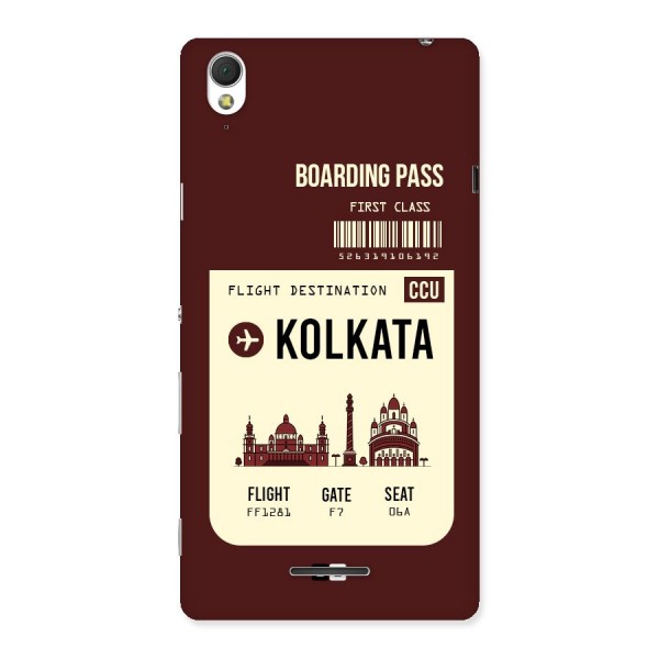 Kolkata Boarding Pass Back Case for Sony Xperia T3