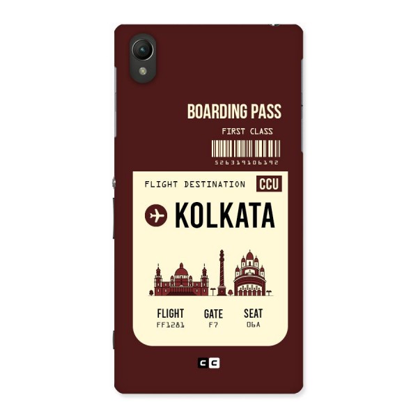 Kolkata Boarding Pass Back Case for Sony Xperia Z1