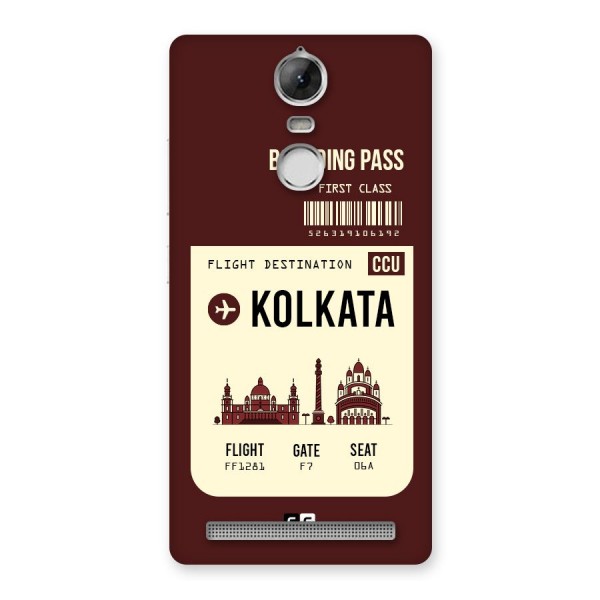 Kolkata Boarding Pass Back Case for Vibe K5 Note