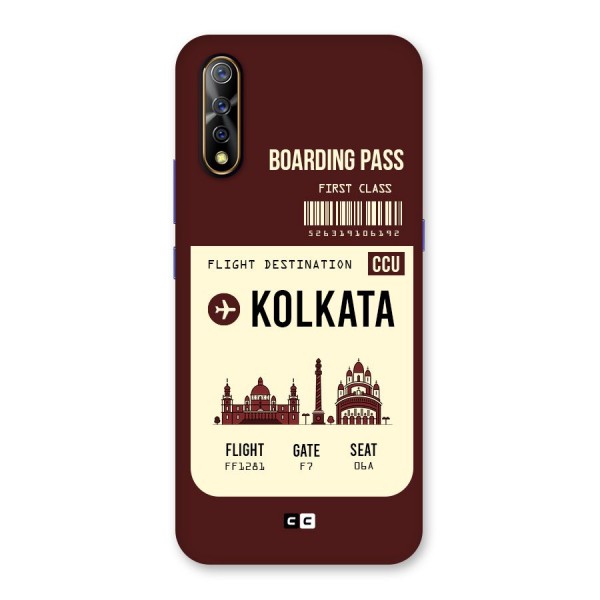 Kolkata Boarding Pass Back Case for Vivo S1