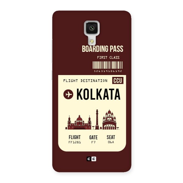 Kolkata Boarding Pass Back Case for Xiaomi Mi 4