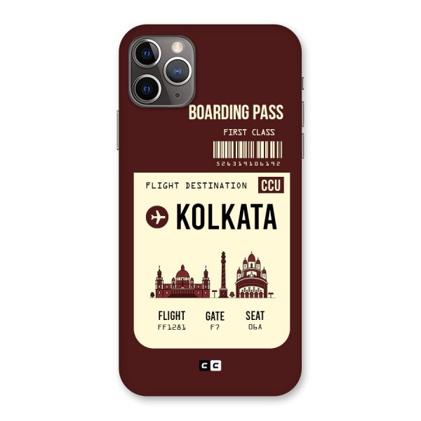 Kolkata Boarding Pass Back Case for iPhone 11 Pro Max