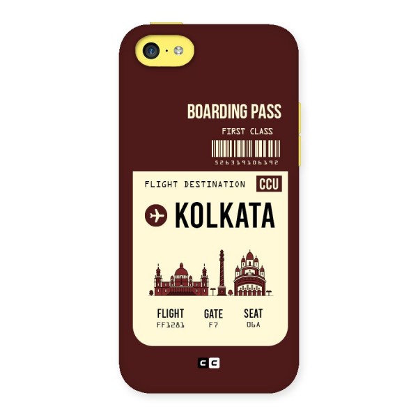 Kolkata Boarding Pass Back Case for iPhone 5C