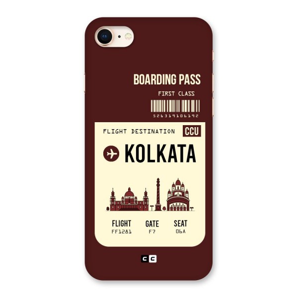 Kolkata Boarding Pass Back Case for iPhone 8