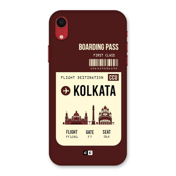 Kolkata Boarding Pass Back Case for iPhone XR