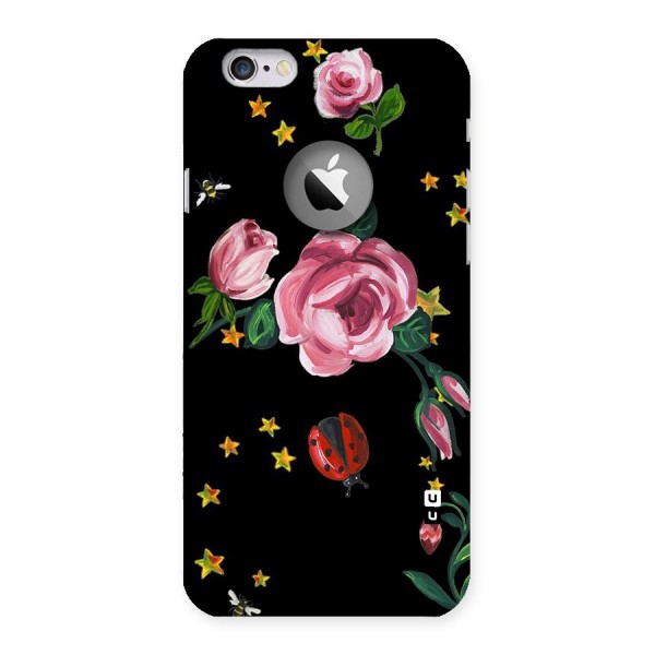 Ladybird And Floral Back Case for iPhone 6 Logo Cut