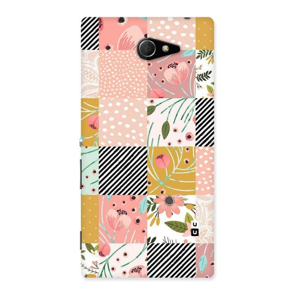 Leaf Stripe Polka Back Case for Sony Xperia M2