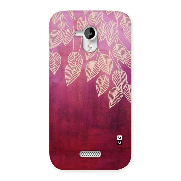 Leafy Outline Back Case for Micromax Canvas HD A116