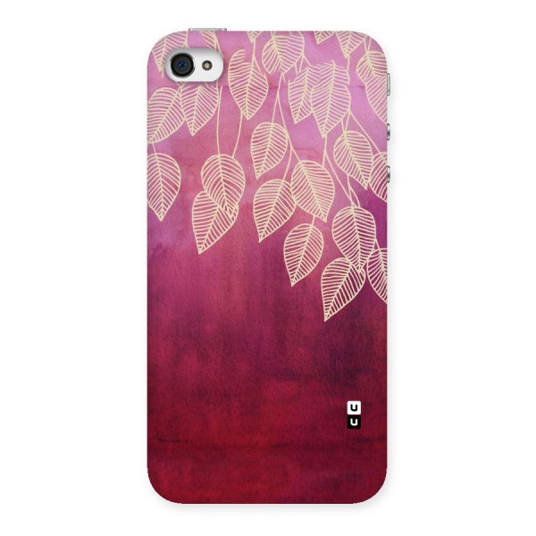 Leafy Outline Back Case for iPhone 4 4s