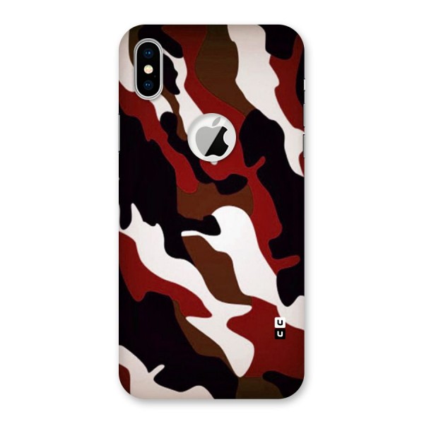 Leapord Pattern Back Case for iPhone X Logo Cut