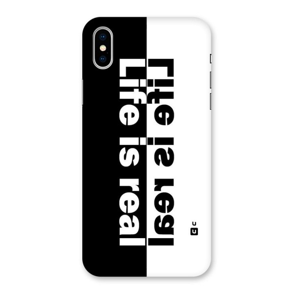 Life is Real Simple Back Case for iPhone X
