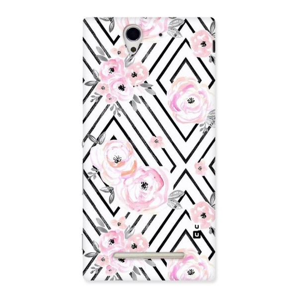Light Pastel Flowers Design Back Case for Sony Xperia C3