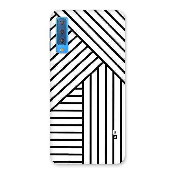 Lines Pattern Stripes Back Case for Galaxy A7 (2018)