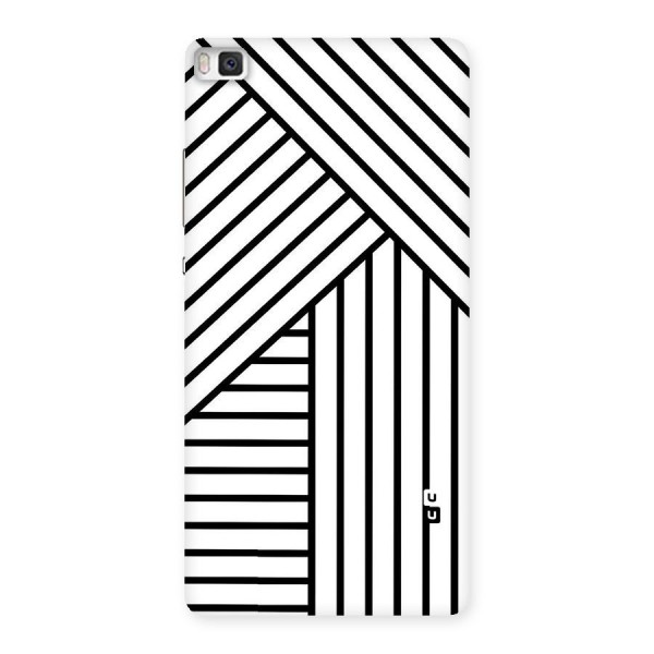 Lines Pattern Stripes Back Case for Huawei P8