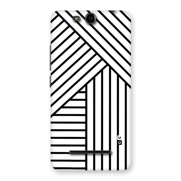 Lines Pattern Stripes Back Case for Micromax Canvas Juice 3 Q392