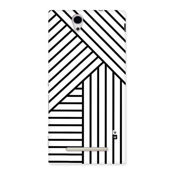 Lines Pattern Stripes Back Case for Sony Xperia C3