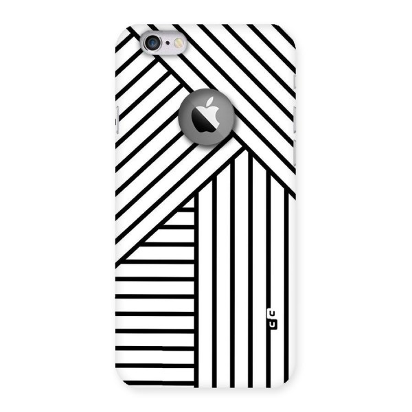 Lines Pattern Stripes Back Case for iPhone 6 Logo Cut