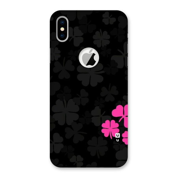 Little Pink Flower Back Case for iPhone X Logo Cut