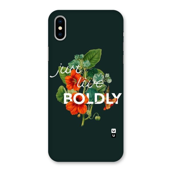 Live Boldly Back Case for iPhone X