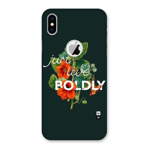 Live Boldly Back Case for iPhone X Logo Cut