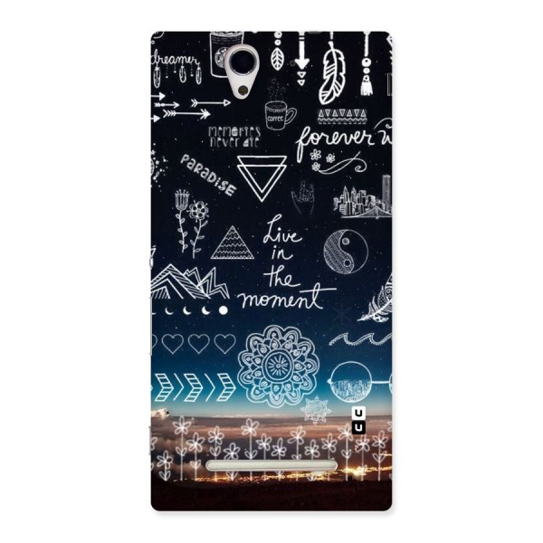 Live In The Moment Back Case for Sony Xperia C3