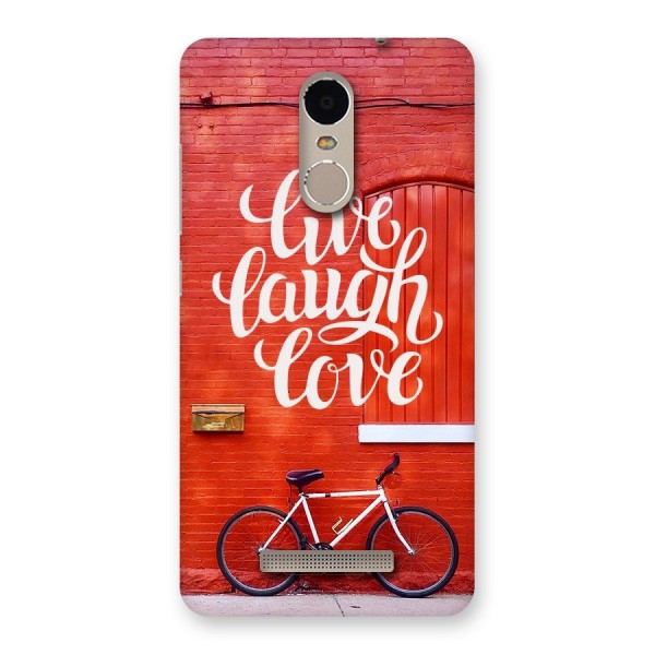 Live Laugh Love Back Case for Xiaomi Redmi Note 3