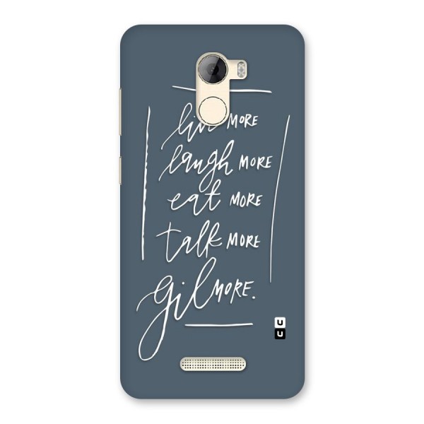 Live Laugh More Back Case for Gionee A1 LIte