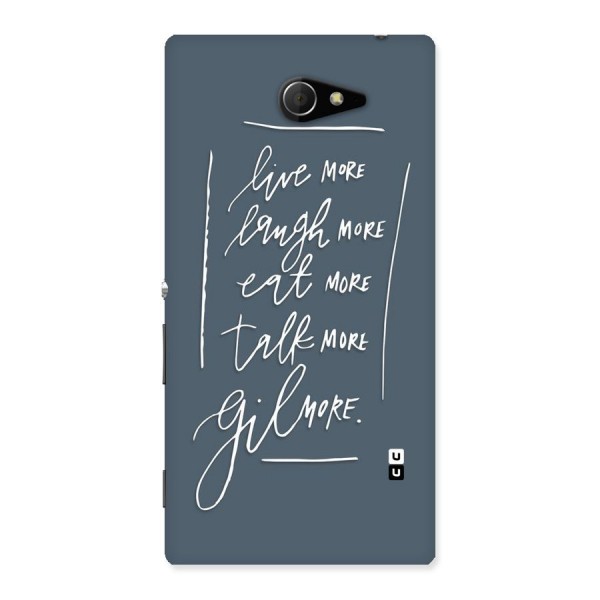 Live Laugh More Back Case for Sony Xperia M2
