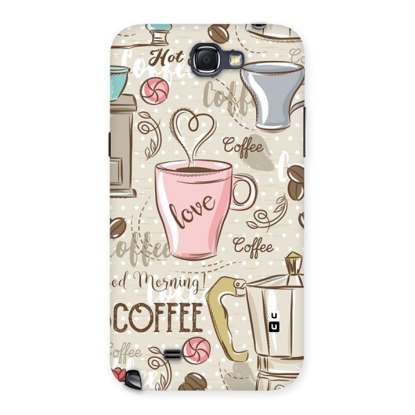 Love Coffee Design Back Case for Galaxy Note 2