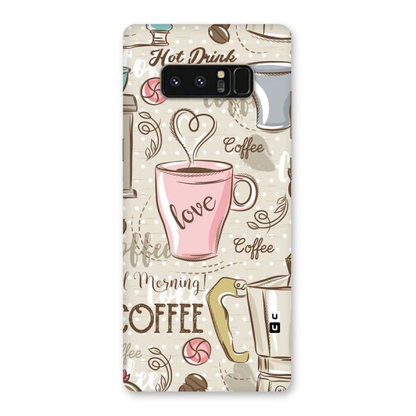 Love Coffee Design Back Case for Galaxy Note 8