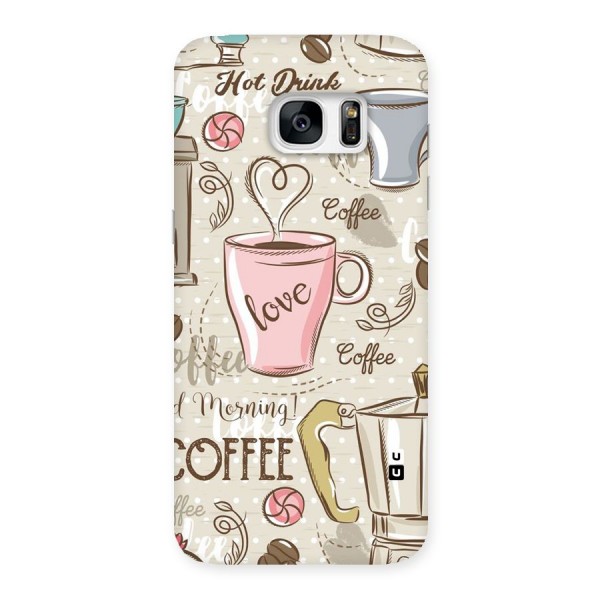 Love Coffee Design Back Case for Galaxy S7 Edge